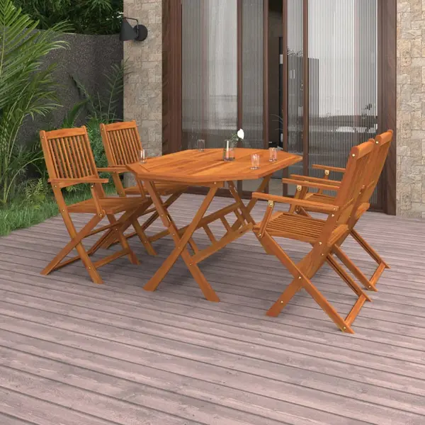 Gossi set mobilier de gradina, 5 piese, lemn masiv de acacia