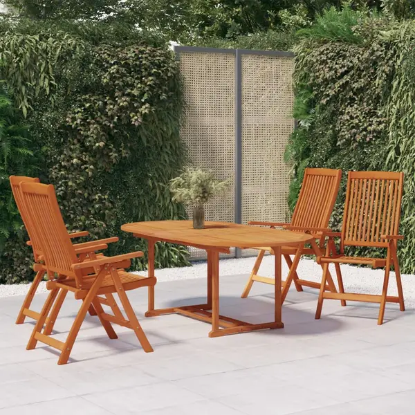 Gossi set mobilier de gradina, 5 piese, lemn masiv de eucalipt