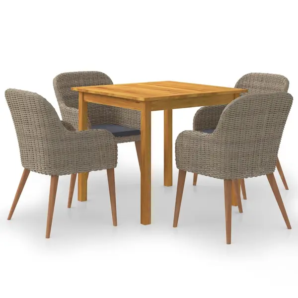 Gossi set mobilier de gradina, 5 piese, maro