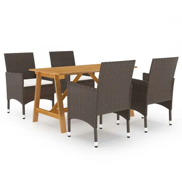 Gossi set mobilier de gradina, 5 piese, maro