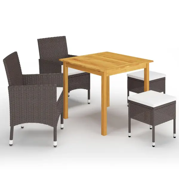 Gossi set mobilier de gradina, 5 piese, maro