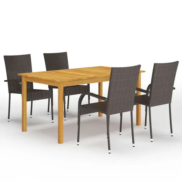 Gossi set mobilier de gradina, 5 piese, maro