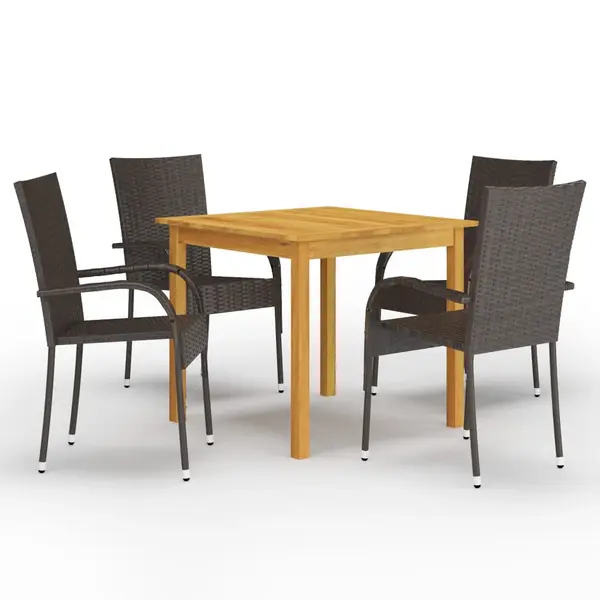 Gossi set mobilier de gradina, 5 piese, maro