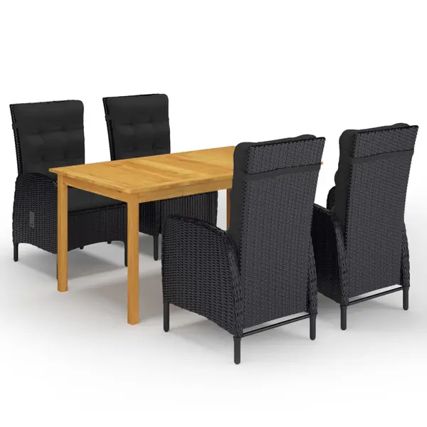 Gossi set mobilier de gradina, 5 piese, negru