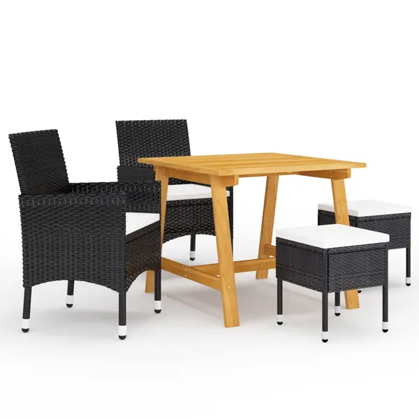 Gossi set mobilier de gradina, 5 piese, negru