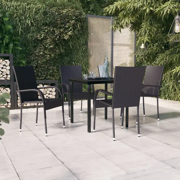 Gossi set mobilier de gradina, 5 piese, negru