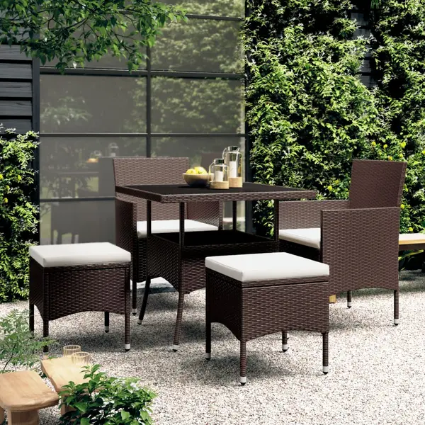 Gossi set mobilier de gradina, 5 piese, poliratan