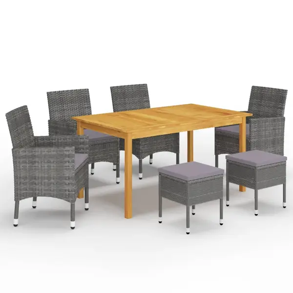 Gossi set mobilier de gradina, 7 piese, gri