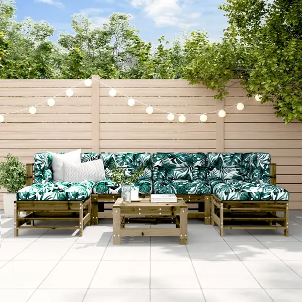 Gossi set mobilier de gradina, 7 piese, lemn de pin tratat