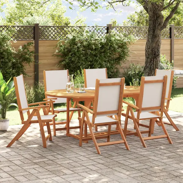 Gossi set mobilier de gradina, 7 piese, lemn masiv acacia/textilena