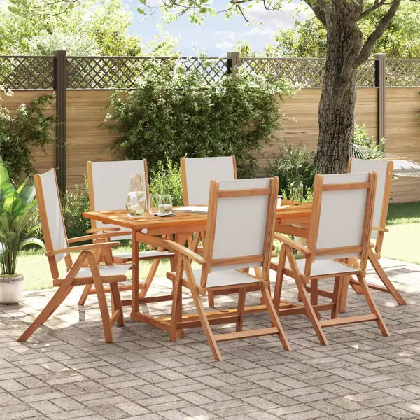 Gossi set mobilier de gradina, 7 piese, lemn masiv acacia/textilena