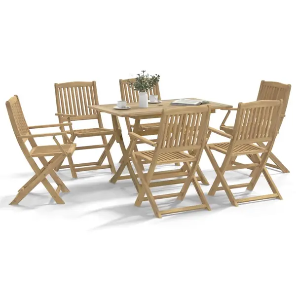 Gossi set mobilier de gradina, 7 piese, lemn masiv de acacia