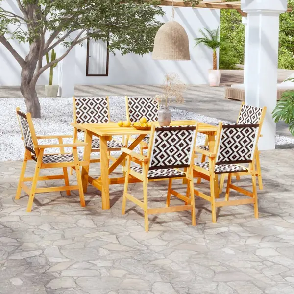 Gossi set mobilier de gradina, 7 piese, lemn masiv de acacia