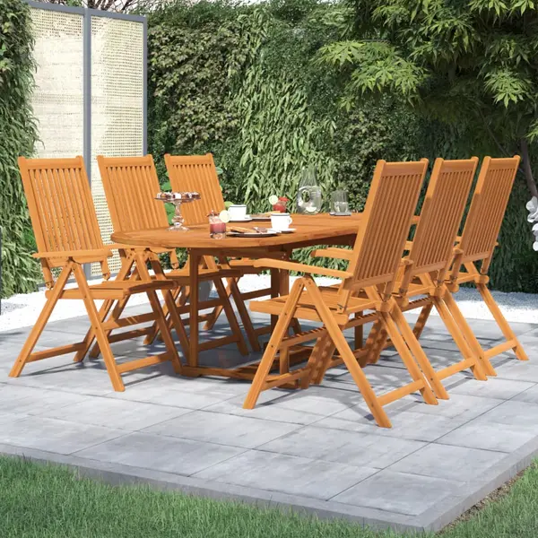 Gossi set mobilier de gradina, 7 piese, lemn masiv de acacia