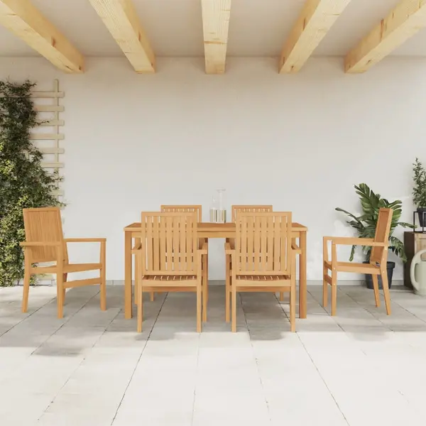 Gossi set mobilier de gradina, 7 piese, lemn masiv de tec