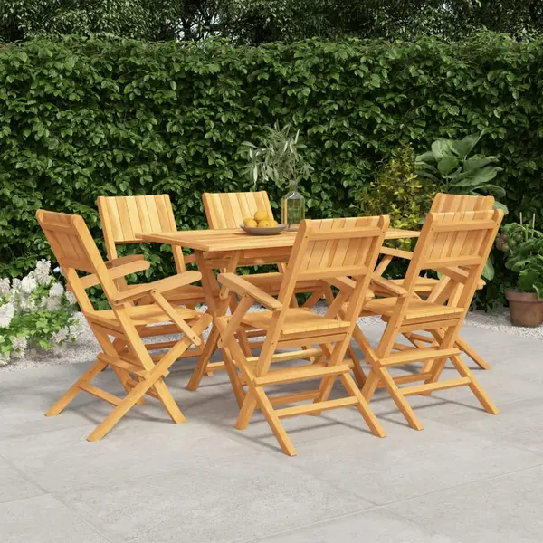 Gossi set mobilier de gradina, 7 piese, lemn masiv de tec