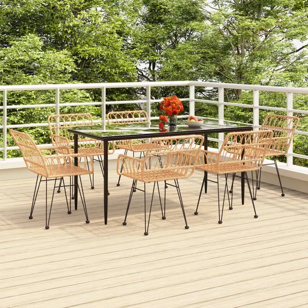Gossi set mobilier de gradina, 7 piese, poliratan