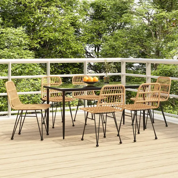 Gossi set mobilier de gradina, 7 piese, poliratan