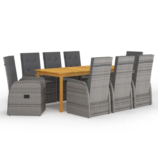 Gossi set mobilier de gradina, 9 piese, gri