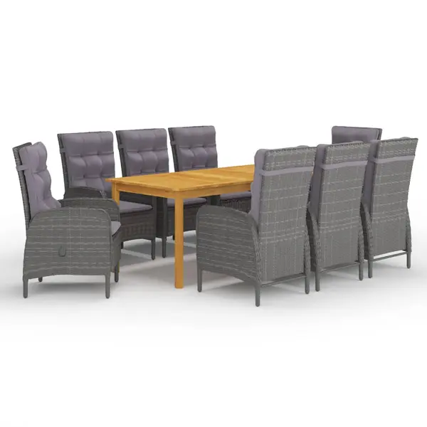 Gossi set mobilier de gradina, 9 piese, gri