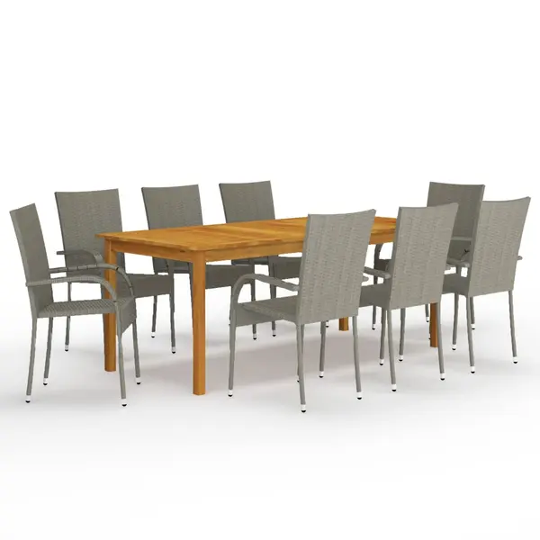 Gossi set mobilier de gradina, 9 piese, gri