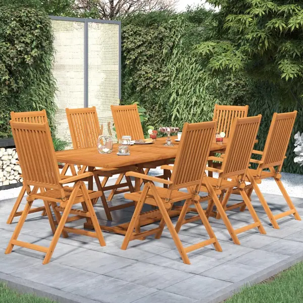 Gossi set mobilier de gradina, 9 piese, lemn masiv de acacia