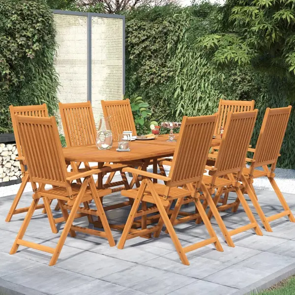 Gossi set mobilier de gradina, 9 piese, lemn masiv de acacia