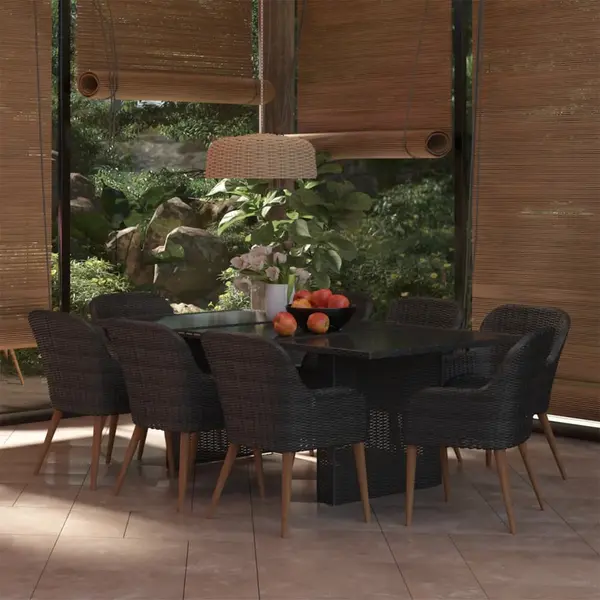 Gossi set mobilier de gradina, 9 piese, poliratan