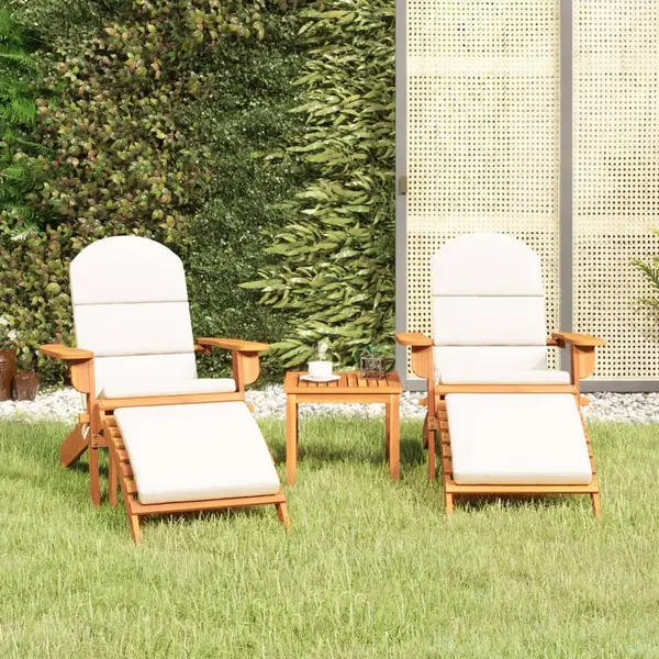 Gossi set mobilier de gradina adirondack, 3 piese, lemn masiv acacia