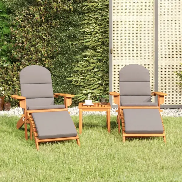 Gossi set mobilier de gradina adirondack, 3 piese, lemn masiv acacia