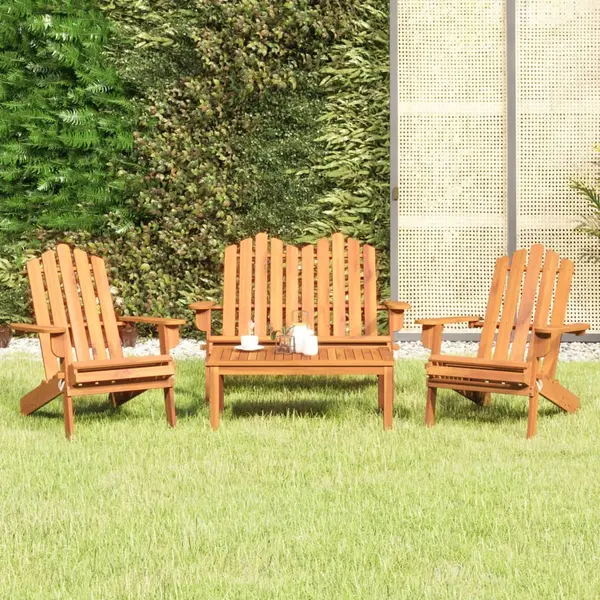 Gossi set mobilier de gradina adirondack, 4 piese, lemn masiv acacia