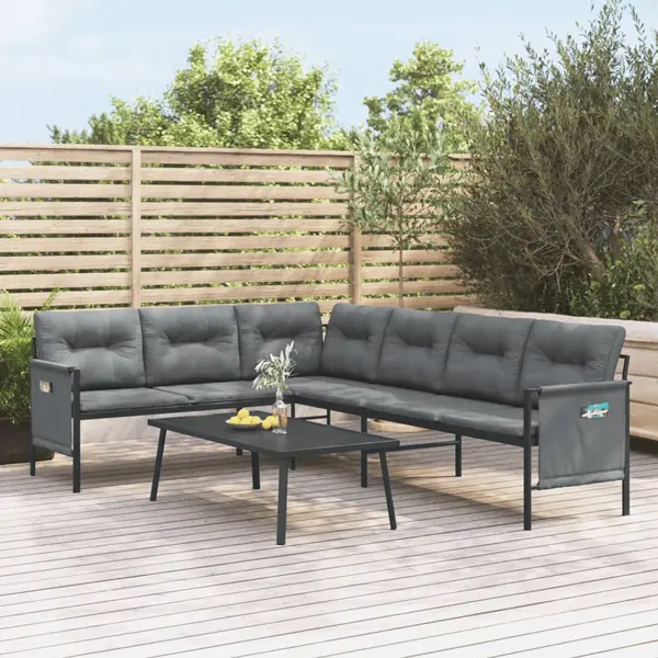 Gossi set mobilier de gradina, antracit, 2 piese, otel