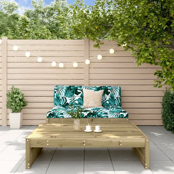 Gossi set mobilier de gradina cu perne, 2 piese, lemn de pin tratat