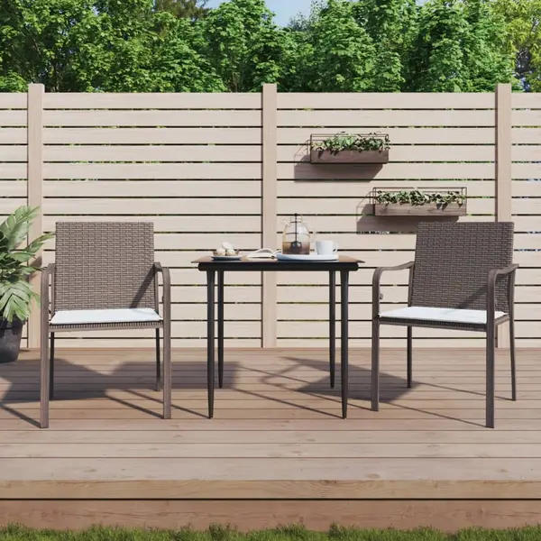 Gossi set mobilier de gradina cu perne, 3 piese, poliratan si otel