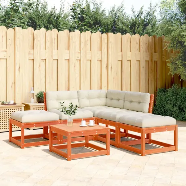 Gossi set mobilier de gradina cu perne, 5 piese, lemn masiv de pin