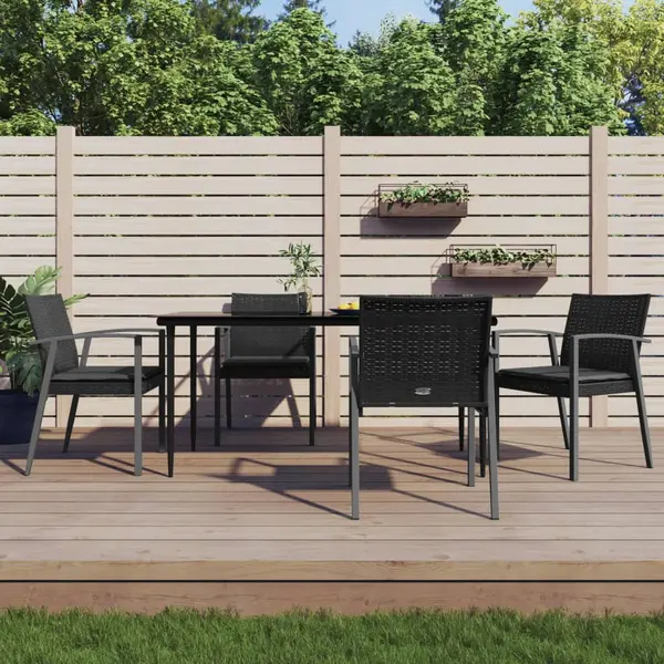 Gossi set mobilier de gradina cu perne, 5 piese, poliratan si otel