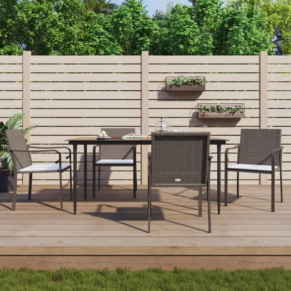 Gossi set mobilier de gradina cu perne, 5 piese, poliratan si otel