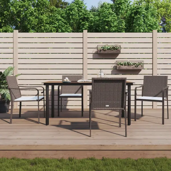 Gossi set mobilier de gradina cu perne, 5 piese, poliratan si otel
