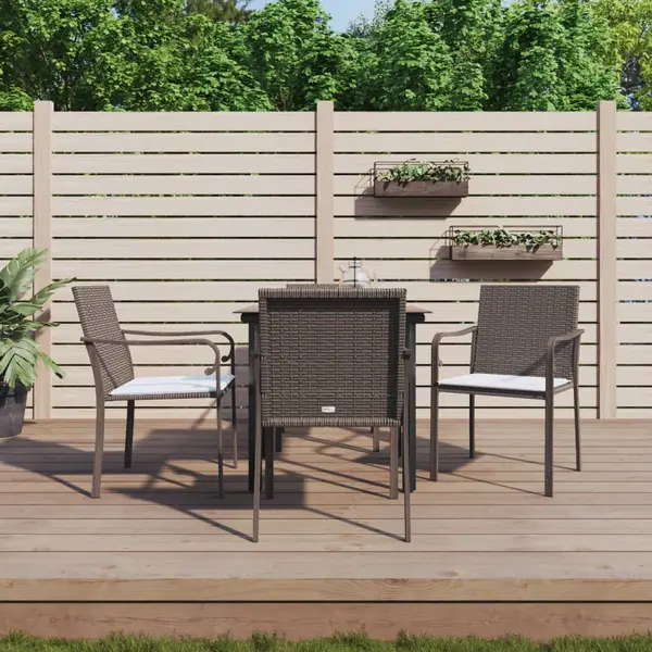 Gossi set mobilier de gradina cu perne, 5 piese, poliratan si otel