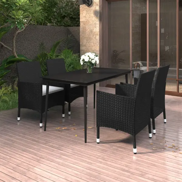 Gossi set mobilier de gradina cu perne 5 piese poliratan & sticla