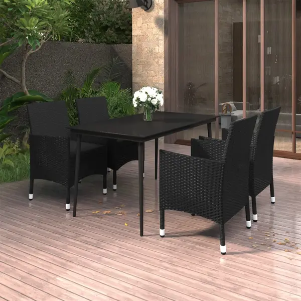 Gossi set mobilier de gradina cu perne 5 piese poliratan & sticla