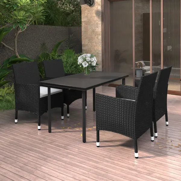 Gossi set mobilier de gradina cu perne 5 piese poliratan & sticla