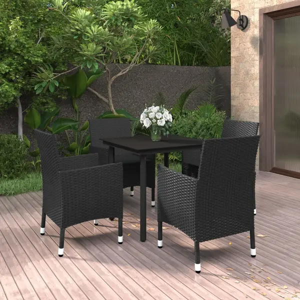 Gossi set mobilier de gradina cu perne 5 piese poliratan & sticla