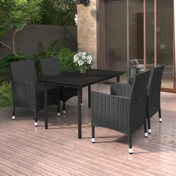 Gossi set mobilier de gradina cu perne 5 piese poliratan & sticla