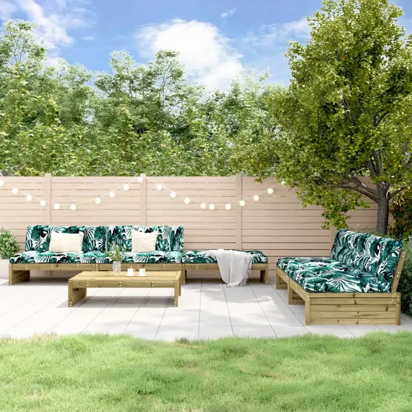 Gossi set mobilier de gradina cu perne, 6 piese, lemn de pin tratat