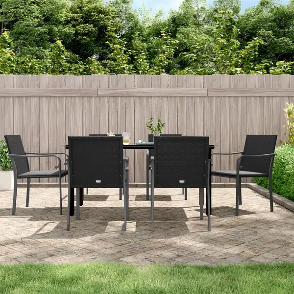 Gossi set mobilier de gradina cu perne, 7 piese, poliratan si otel