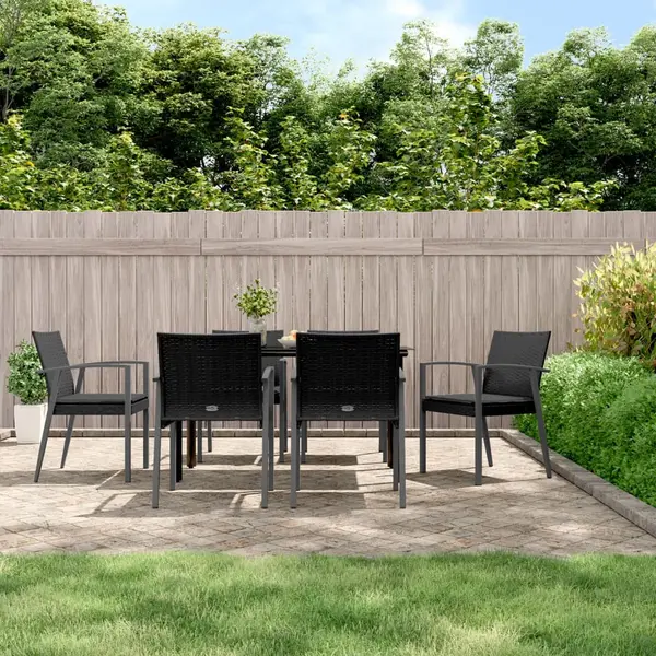 Gossi set mobilier de gradina cu perne, 7 piese, poliratan si otel