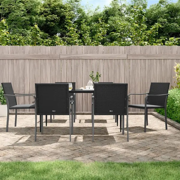 Gossi set mobilier de gradina cu perne, 7 piese, poliratan si otel