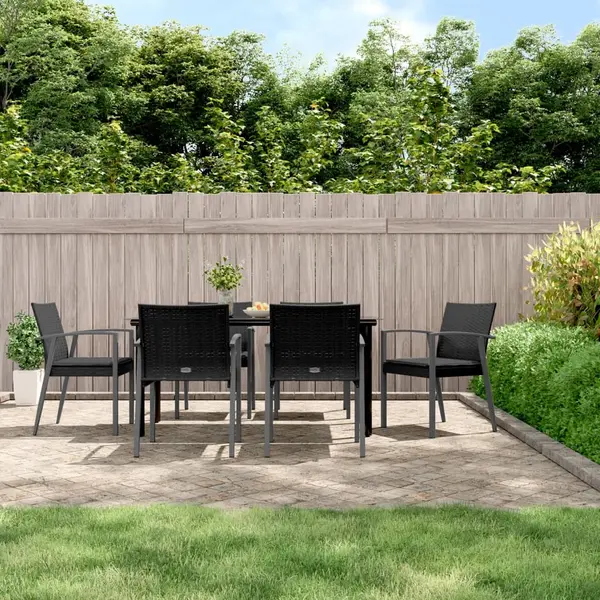 Gossi set mobilier de gradina cu perne, 7 piese, poliratan si otel