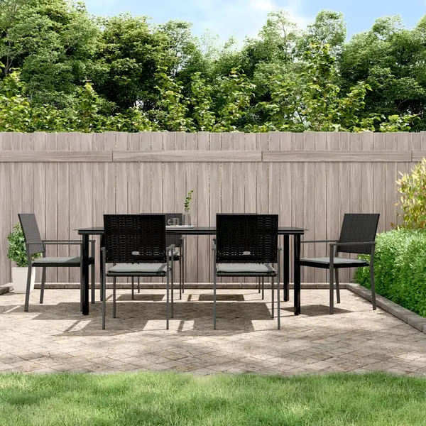 Gossi set mobilier de gradina cu perne, 7 piese, poliratan si otel